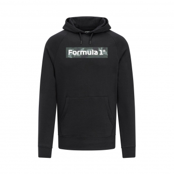 Formula 1 hanorac de bărbați cu glugă Camo Black F1 Team 2023