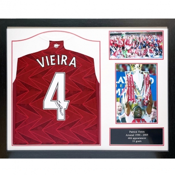 Legende tricou înrămat Arsenal FC Vieira Signed Shirt (Framed)