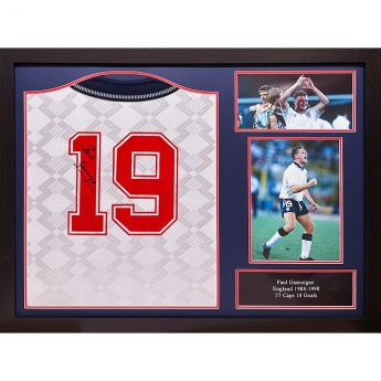 Legende tricou înrămat England FA 1990 Gascoigne Signed Shirt (Framed)