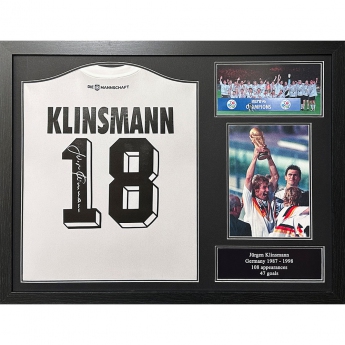Legende tricou înrămat Germany Klinsmann Signed Shirt (Framed)