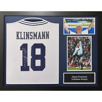 Legende tricou înrămat Tottenham Hotspur FC 1994 Klinsmann Signed Shirt (Framed)