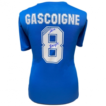 Legende tricou de fotbal Rangers FC Gascoigne Signed Shirt