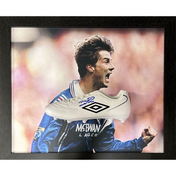 Legende gheată de fotbal în ramă Rangers FC Laudrup Signed Boot (Framed)