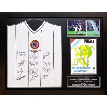 Legende tricou înrămat Aston Villa FC 1982 European Cup Final Signed Shirt (Framed)