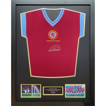 Legende tricou înrămat Aston Villa FC 1982 Withe Signed Shirt (Framed)