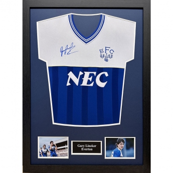 Legende tricou înrămat Everton FC 1986 Lineker Signed Shirt (Framed)