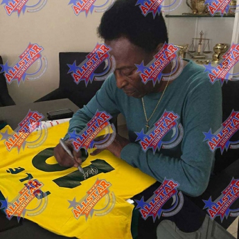 Legende tricou de fotbal Brasil 1970 Pele Signed Shirt