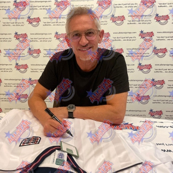 Legende tricou de fotbal England FA 1986 Lineker Signed Shirt