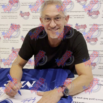 Legende tricou de fotbal Everton FC 1986 Lineker Signed Shirt