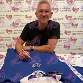 Legende tricou de fotbal Leicester City FC 1978 Lineker Signed Shirt