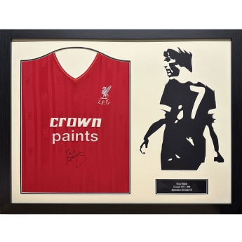 Legende tricou înrămat Liverpool FC 1986 Dalglish Signed Shirt Silhouette