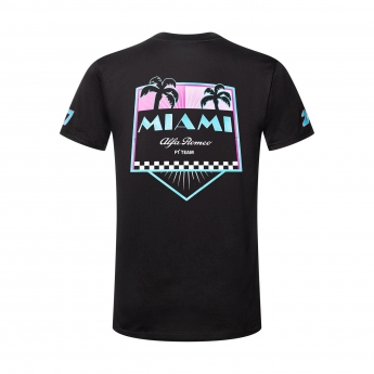 Alfa Romeo Racing tricou de bărbați Miami GP black F1 Team 2023