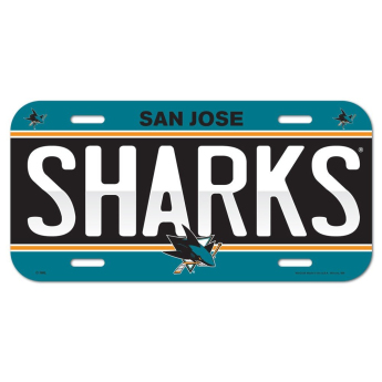 San Jose Sharks semn pe perete License Plate Banner