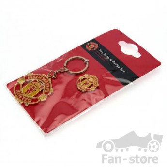 Manchester United breloc și insignă design set