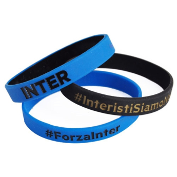 Inter Milano Pachet de 3 brățări din cauciuc Rubber bracelet