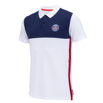 Paris Saint Germain tricou polo stripes white