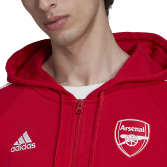 FC Arsenal hanorac de bărbați cu glugă dna full-zip scarle
