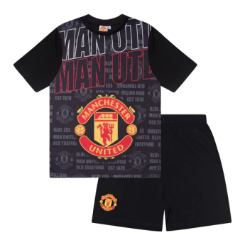 Manchester United pijamale de copii Text black