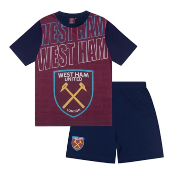 West Ham United pijamale de copii Text claret