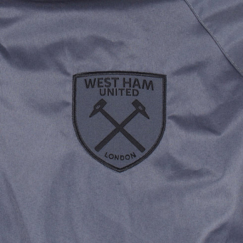 West Ham United geacă de bărbați cu glugă Shower Hood grey