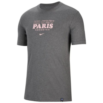 Paris Saint Germain tricou de bărbați Text grey