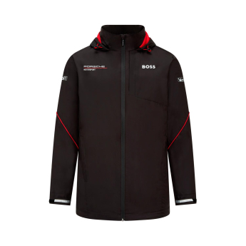 Porsche Motorsport geacă de bărbați cu glugă Rainjacket Black 2023