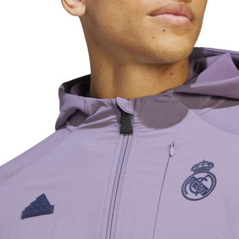 Real Madrid hanorac de bărbați cu glugă Gameday violet