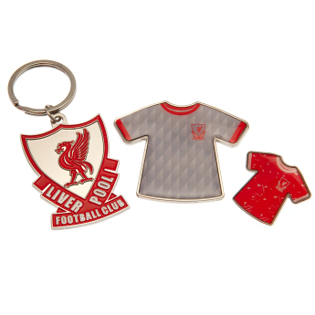 FC Liverpool set cadou Badge, Keyring and Magnet Set