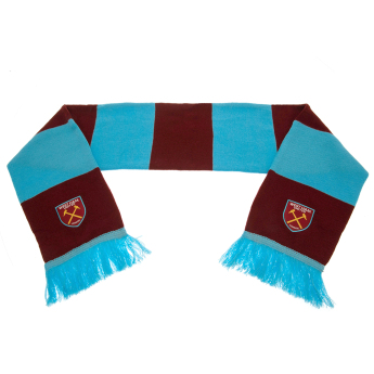 West Ham United eșarfă de iarnă Bar burgundy - blue
