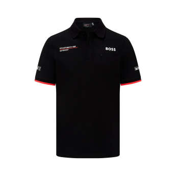 Porsche Motorsport tricou polo Logo black 2023