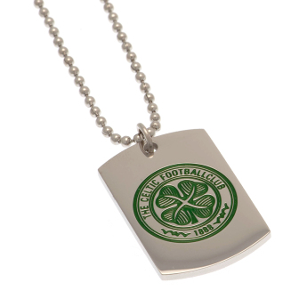 FC Celtic lănțișor de gât cu pandantiv câine Enamel Crest Dog Tag & Chain