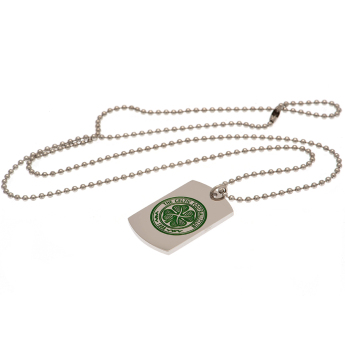 FC Celtic lănțișor de gât cu pandantiv câine Enamel Crest Dog Tag & Chain