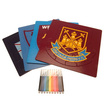 West Ham United puzzle pentru copii Colour-In Crest