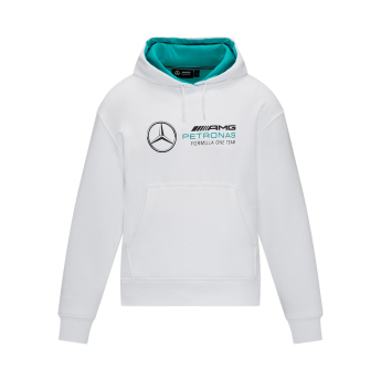 Mercedes AMG Petronas hanorac de damă cu glugă Oversize White F1 Team 2023
