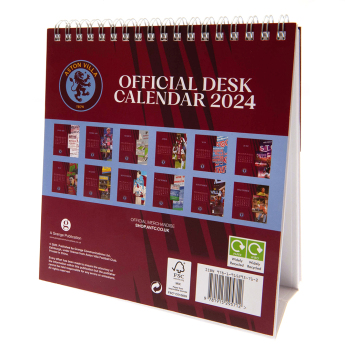 Aston Villa calendar de birou 2024