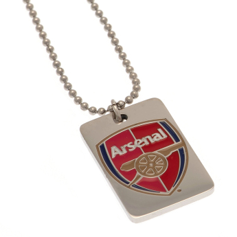 FC Arsenal lănțișor de gât cu pandantiv câine Enamel Crest Dog Tag & Chain