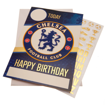 FC Chelsea felicitare cu abțibilduri, urare La mulți ani Have a great day, you”re a true blue!