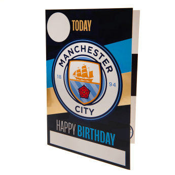 Manchester City felicitare cu abțibilduri, urare La mulți ani Hope you have a brilliant day