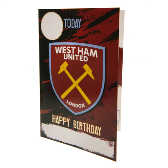 West Ham United felicitare cu abțibilduri, urare La mulți ani Have a fantastic birthday