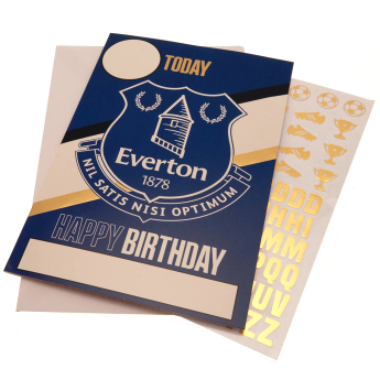 FC Everton felicitare cu abțibilduri, urare La mulți ani Have a fantastic Birthday