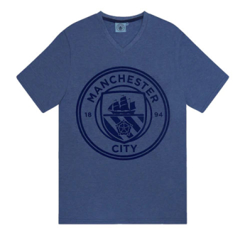 Manchester City pijamale de bărbați Short Blue Marl