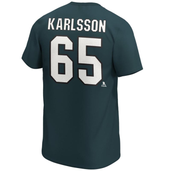 San Jose Sharks tricou de bărbați Erik Karlsson Iconic Name & Number Graphic