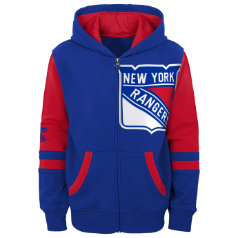New York Rangers hanorac cu glugă pentru copii faceoff colorblocked fleece full-zip