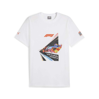 Formula 1 tricou de bărbați Vegas GP white 2023
