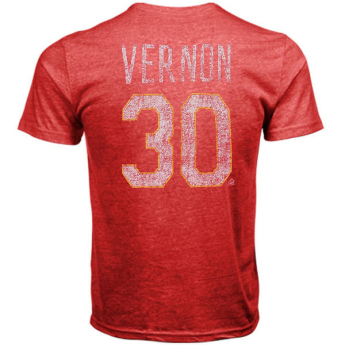 Calgary Flames tricou de bărbați red #30 Mike Vernon Legenda NHL