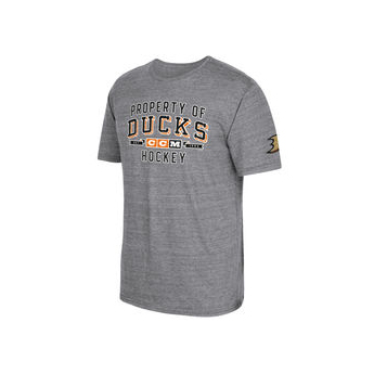 Anaheim Ducks tricou de bărbați grey CCM Property Block Tri-Blend