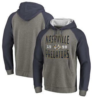 Nashville Predators hanorac de bărbați cu glugă grey Timeless Collection Antique Stack Tri-Blend Raglan