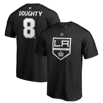 Los Angeles Kings tricou de bărbați black #8 Drew Doughty Stack Logo Name & Number