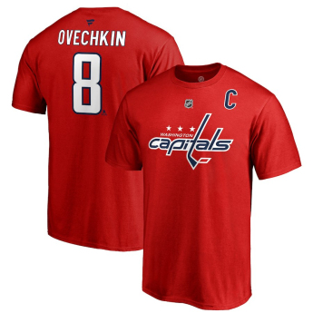Washington Capitals tricou de bărbați red Alex Ovechkin Stack Logo Name & Number