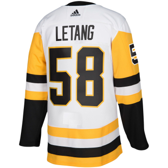 Pittsburgh Penguins tricou de hochei #58 Kris Letang adizero Away Authentic Player Pro